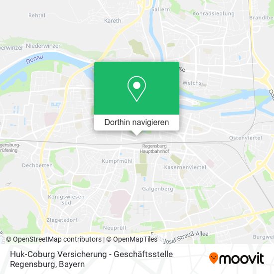 Huk-Coburg Versicherung - Geschäftsstelle Regensburg Karte