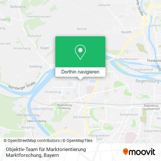 Objektiv-Team für Marktorientierung Marktforschung Karte