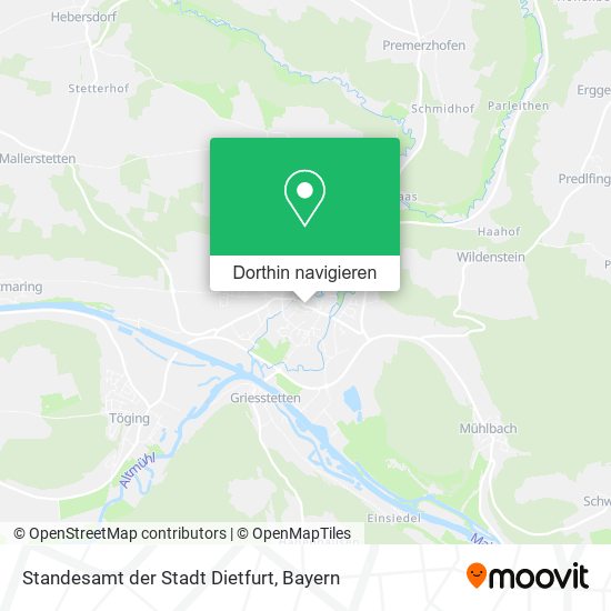 Standesamt der Stadt Dietfurt Karte