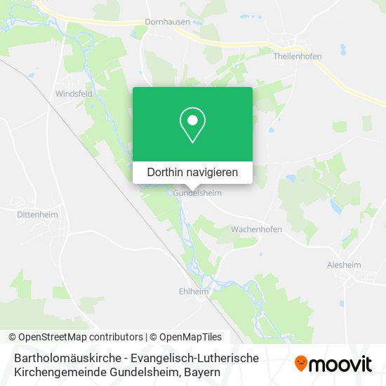 Bartholomäuskirche - Evangelisch-Lutherische Kirchengemeinde Gundelsheim Karte