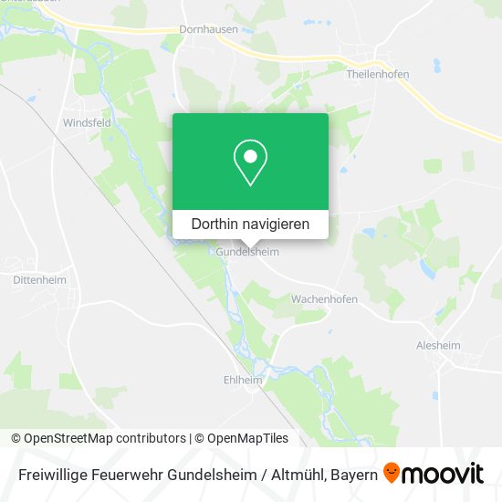 Freiwillige Feuerwehr Gundelsheim / Altmühl Karte