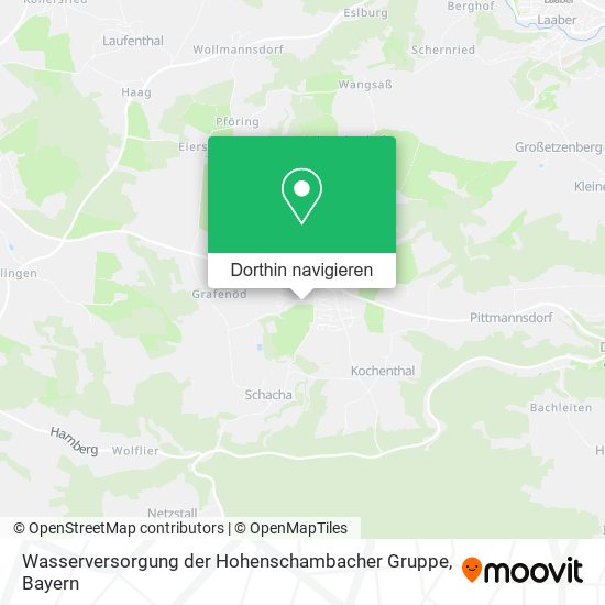 Wasserversorgung der Hohenschambacher Gruppe Karte