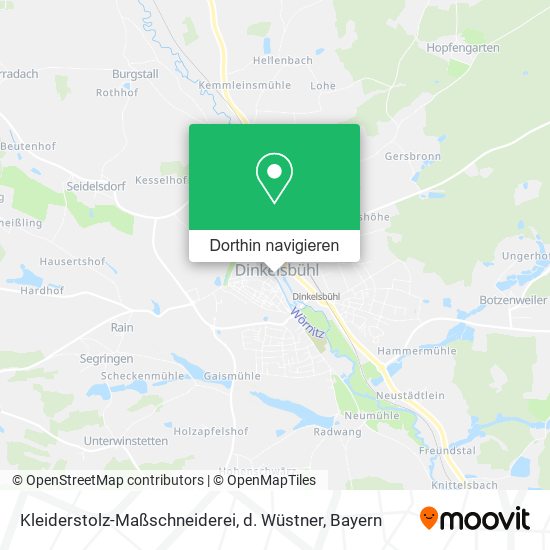 Kleiderstolz-Maßschneiderei, d. Wüstner Karte