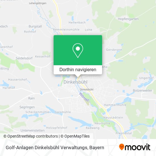 Golf-Anlagen Dinkelsbühl Verwaltungs Karte