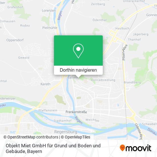 Objekt Miet GmbH für Grund und Boden und Gebäude Karte