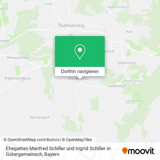 Ehegatten Manfred Schiller und Ingrid Schiller in Gütergemeinsch Karte