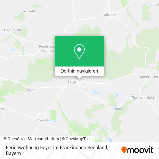 Ferienwohnung Feyer im Fränkischen Seenland Karte