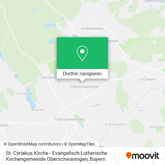 St. Cyriakus Kirche - Evangelisch-Lutherische Kirchengemeinde Oberschwaningen Karte