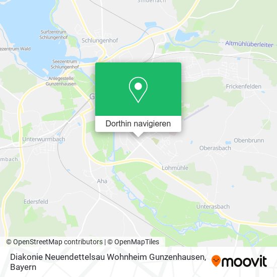 Diakonie Neuendettelsau Wohnheim Gunzenhausen Karte