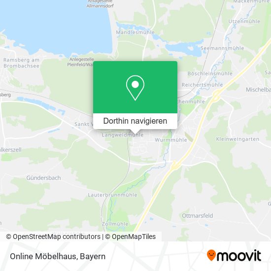 Online Möbelhaus Karte