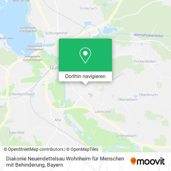 Diakonie Neuendettelsau Wohnheim für Menschen mit Behinderung Karte