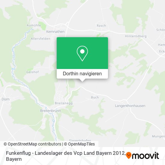 Funkenflug - Landeslager des Vcp Land Bayern 2012 Karte