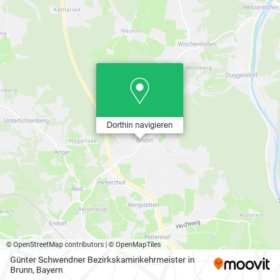 Günter Schwendner Bezirkskaminkehrmeister in Brunn Karte