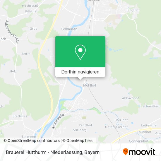 Brauerei Hutthurm - Niederlassung Karte