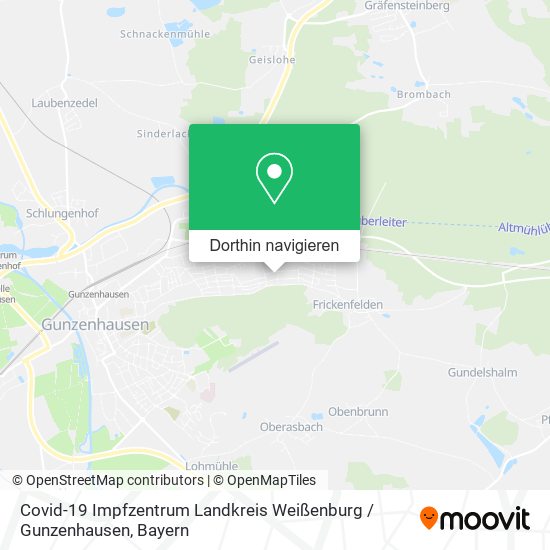 Covid-19 Impfzentrum Landkreis Weißenburg / Gunzenhausen Karte