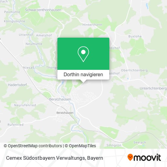 Cemex Südostbayern Verwaltungs Karte