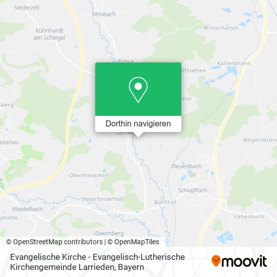 Evangelische Kirche - Evangelisch-Lutherische Kirchengemeinde Larrieden Karte