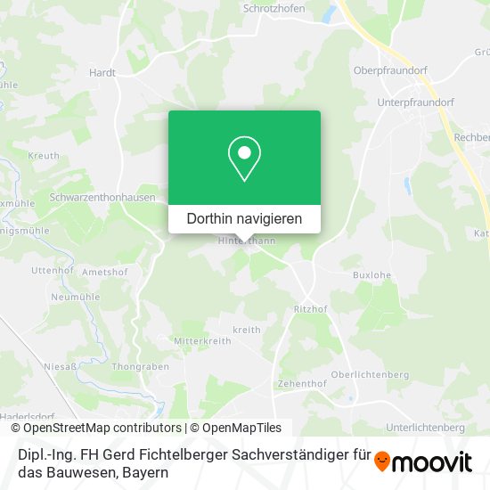 Dipl.-Ing. FH Gerd Fichtelberger Sachverständiger für das Bauwesen Karte