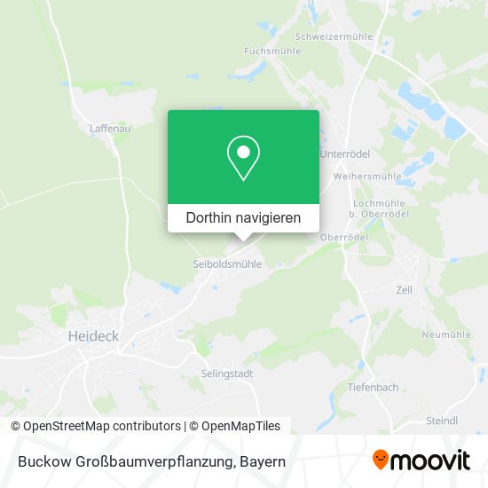 Buckow Großbaumverpflanzung Karte