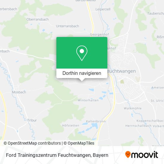 Ford Trainingszentrum Feuchtwangen Karte