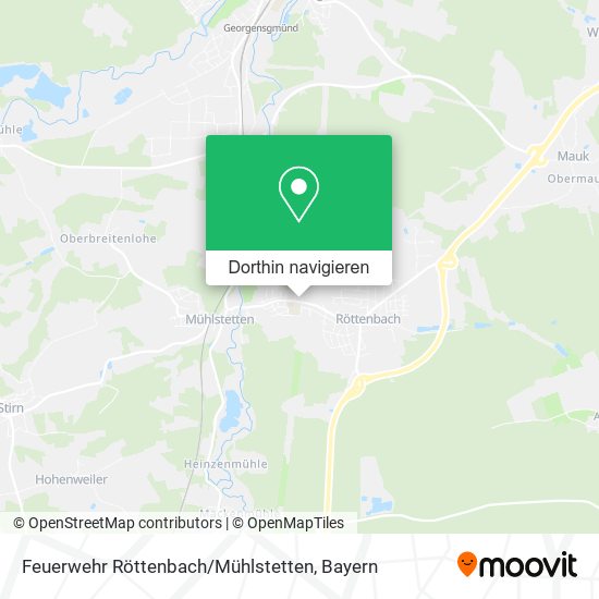 Feuerwehr Röttenbach / Mühlstetten Karte