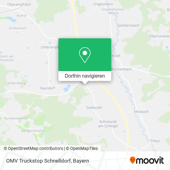 OMV Truckstop Schnelldorf Karte