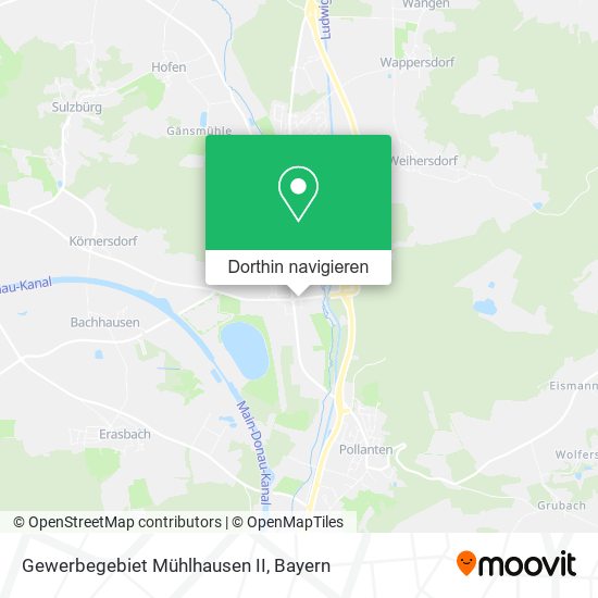 Gewerbegebiet Mühlhausen II Karte