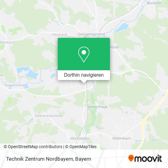 Technik Zentrum Nordbayern Karte