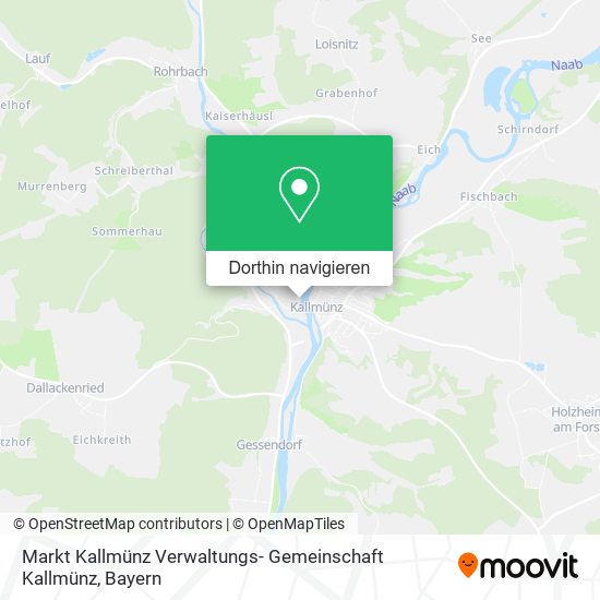 Markt Kallmünz Verwaltungs- Gemeinschaft Kallmünz Karte