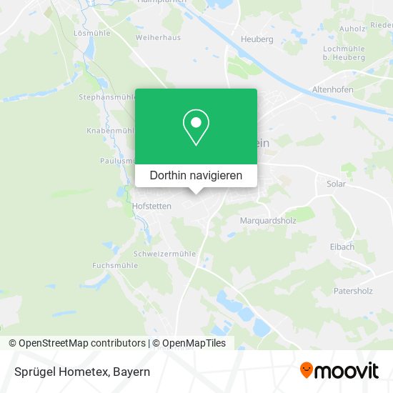 Sprügel Hometex Karte