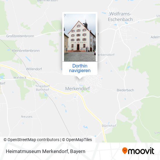 Heimatmuseum Merkendorf Karte