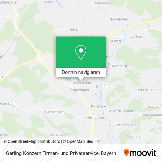 Gerling Konzern Firmen- und Privatservice Karte