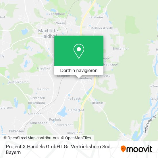 Project X Handels GmbH I.Gr. Vertriebsbüro Süd Karte