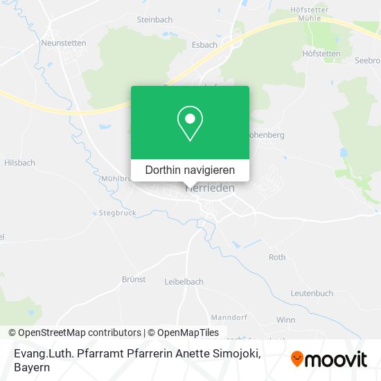 Evang.Luth. Pfarramt Pfarrerin Anette Simojoki Karte