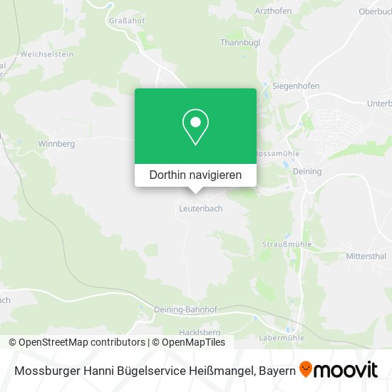 Mossburger Hanni Bügelservice Heißmangel Karte