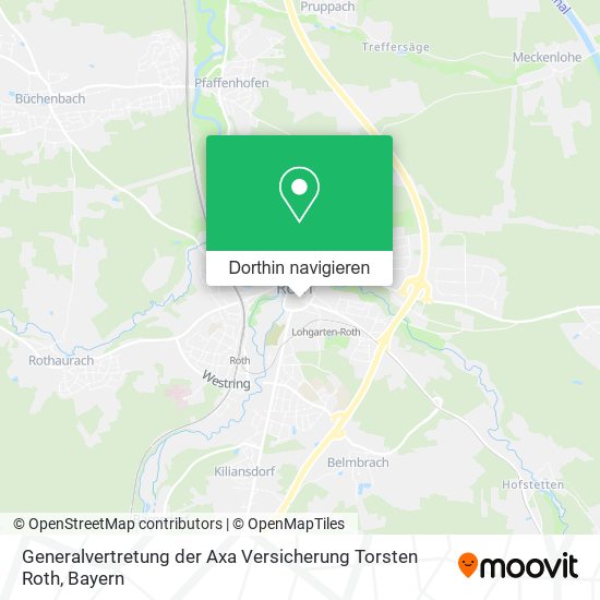 Generalvertretung der Axa Versicherung Torsten Roth Karte
