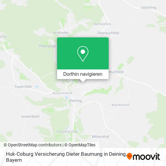 Huk-Coburg Versicherung Dieter Baumung in Deining Karte