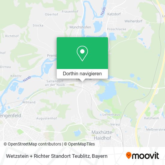 Wetzstein + Richter Standort Teublitz Karte