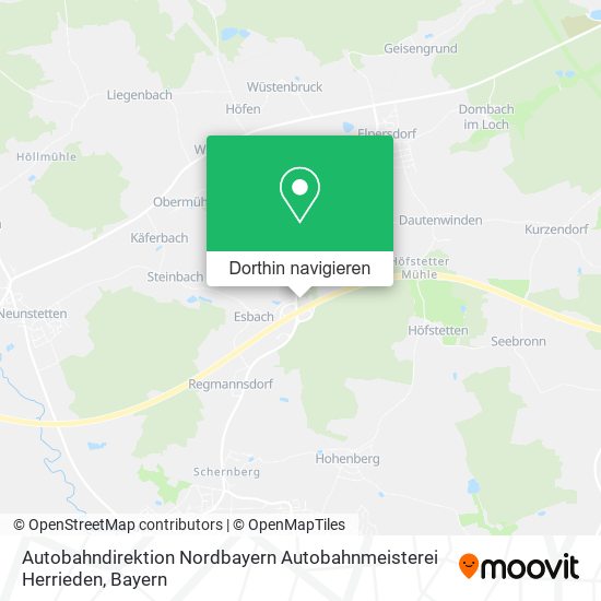 Autobahndirektion Nordbayern Autobahnmeisterei Herrieden Karte