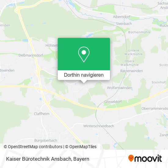 Kaiser Bürotechnik Ansbach Karte