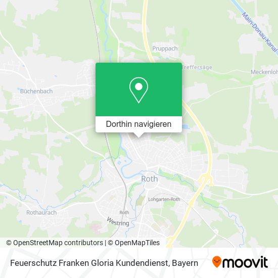Feuerschutz Franken Gloria Kundendienst Karte