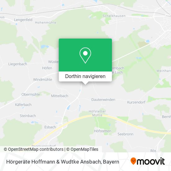 Hörgeräte Hoffmann & Wudtke Ansbach Karte