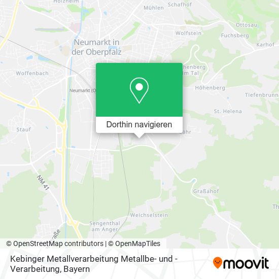 Kebinger Metallverarbeitung Metallbe- und -Verarbeitung Karte