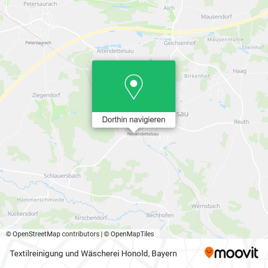 Textilreinigung und Wäscherei Honold Karte