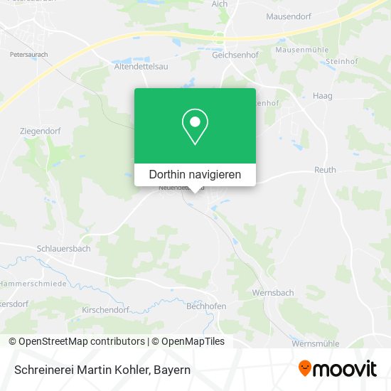 Schreinerei Martin Kohler Karte