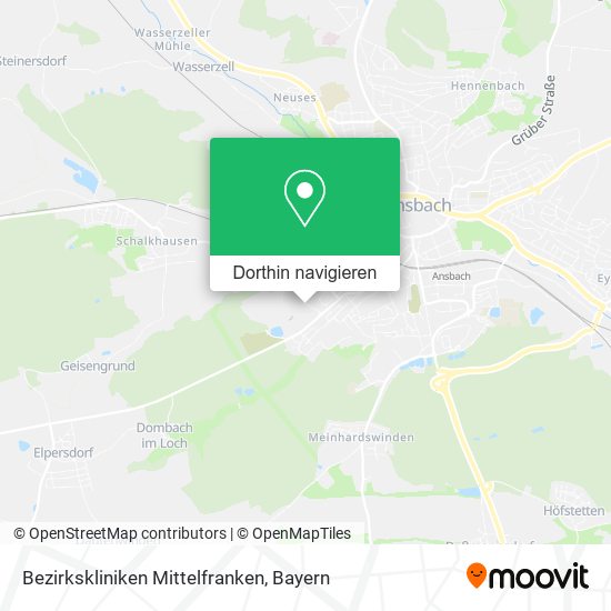 Bezirkskliniken Mittelfranken Karte