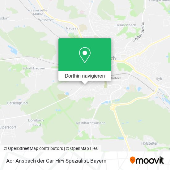 Acr Ansbach der Car HiFi Spezialist Karte