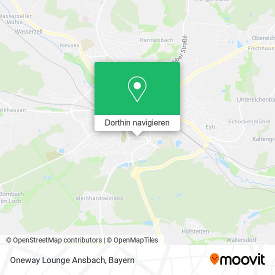 Oneway Lounge Ansbach Karte