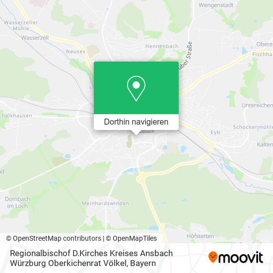 Regionalbischof D.Kirches Kreises Ansbach Würzburg Oberkichenrat Völkel Karte