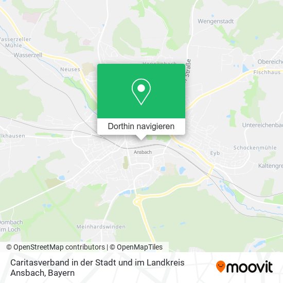 Caritasverband in der Stadt und im Landkreis Ansbach Karte